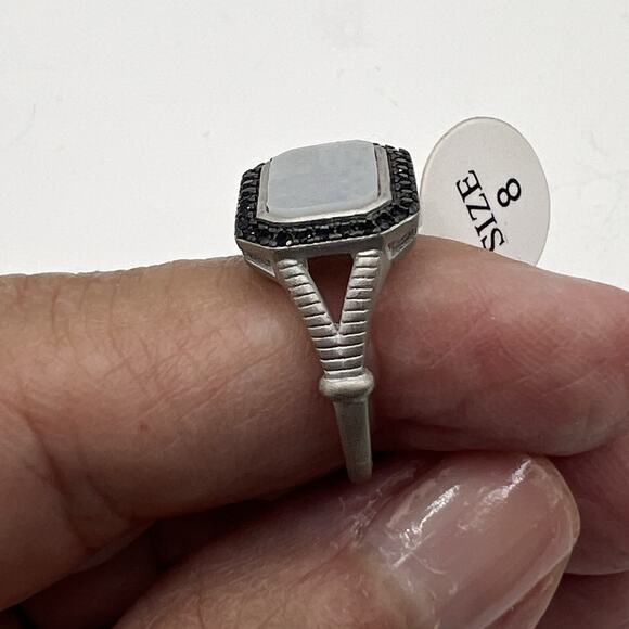 Freida Rothman Cobblestone Mother Of Pearl Sterling Silver Ring Sz 8 - Picture 2 of 6